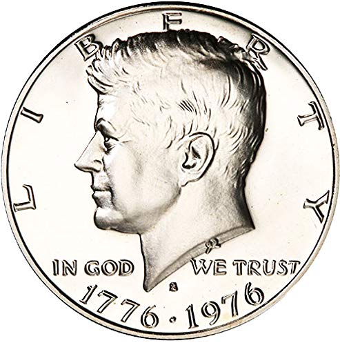 1976'ların Gümüş Kanıtı Kennedy Bicentennial Yarım Dolar Seçimi Dolaşımsız ABD Darphanesi
