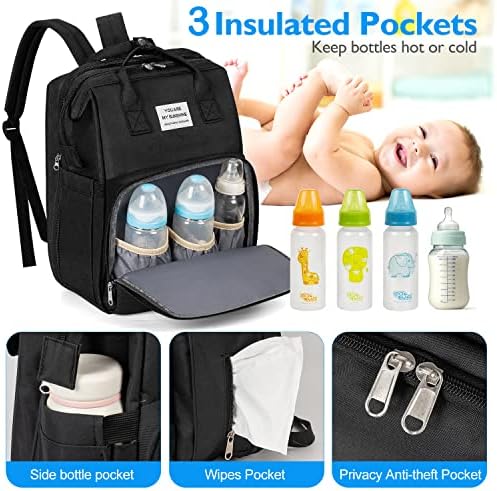 MYMYTE bebek bezi çantası Sırt Çantası, Büyük Bebek bebek bezi çantaları Erkek Kız için, Çok Fonksiyonlu Taşınabilir