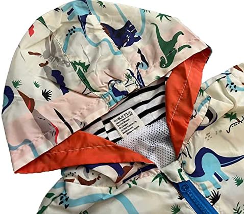 lymanchı Çocuklar Erkek Bebek Dinozor Kapşonlu Zip Ceketler Rüzgarlık Rahat Dış Giyim