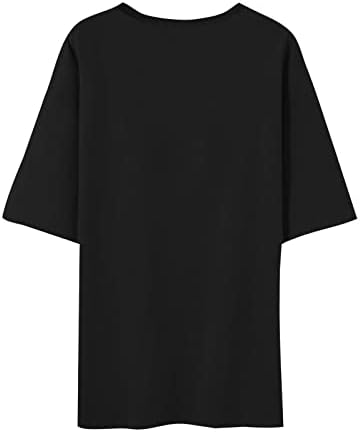 Bayan kısa kollu rahat tişört Üstleri Yaz Sevimli Baskılı yuvarlak boyun Bluz Tops 2023 Moda Casual Tees