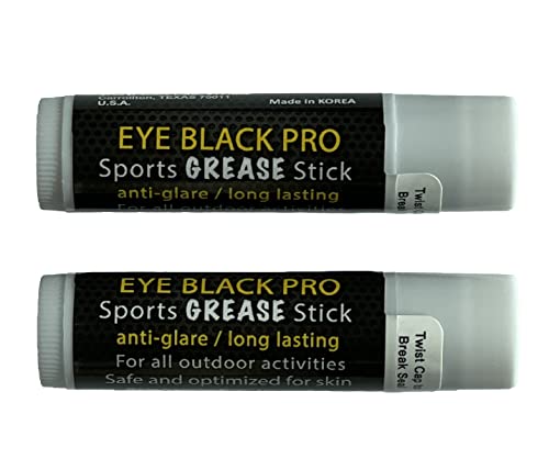 Göz - Siyah Pro Spor Gres Sopa Seti parlamayı azaltmak göz bandı Yüz Boyama (2 Paket)