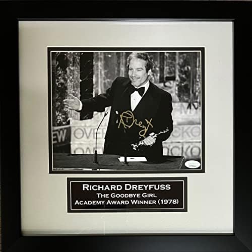 Richard Dreyfuss imzalı çerçeveli 8x10 fotoğraf Hoşçakal Kız JSA COA Akademi Ödülü