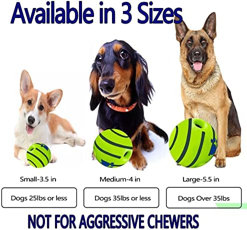 LFCToys 3.5 Wobble Kıkırdama Köpek Topu, Garip Köpek Oyuncak Top, Şevkli evcil hayvan topu, Eğitim Oyun Topu, Küçük