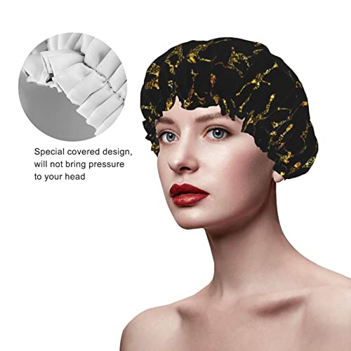 Kadınlar Kullanımlık Streç Hem Saç Şapka Sevgilisi Artistik Patinaj Glitter Çift Katmanlar Su Geçirmez Duş Başlığı