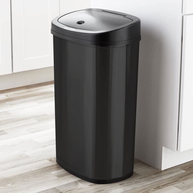 ZHAOLEI Hareket Sensörü Mutfak Çöp Tenekesi Paslanmaz Çelik Çöp Kutuları (Renk: E, Boyut: 1)