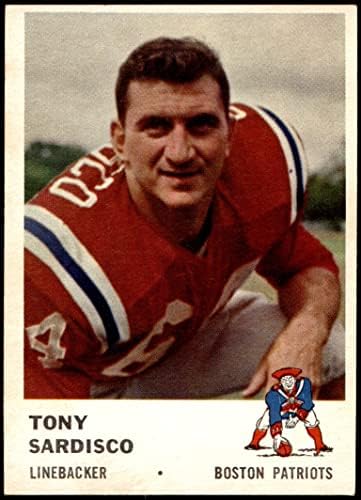 1961 Fleer 185 Tony Sardisco New England Patriots (Futbol Kartı) ESKİ / MT Patriots Tulane