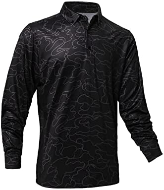 DEOLAX Erkek polo gömlekler Moda Baskılar Atletik Golf polo gömlekler Rahat Klasik Fit Yumuşak Nefes Kısa Kollu POLO