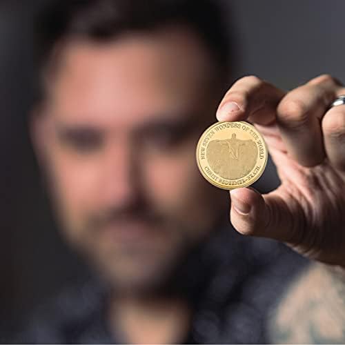 Cabilock Ev Hediyeler Hatıra Parası Dünyanın Yedi Harikası hatıra parası Altın Kaplama 2021 Koleksiyon Sikke Hediye