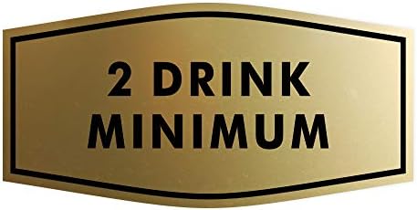 İşaretler ByLİTA Fancy 2 içecek Minimum İşareti (Fırçalanmış Altın) - Büyük