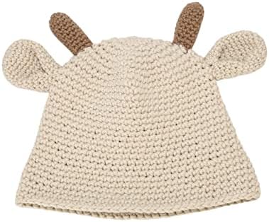 Kış Örgü şapka Kadınlar için Kış Elastik Ayı Kulak Sonbahar Kış Sevimli Tığ Kasketleri Baggy Kaflı Bere Kafatası Kapaklar
