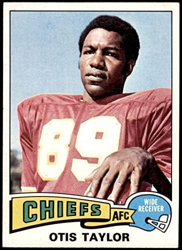 1975 Topps 75 Otis Taylor Kansas City Chiefs (Futbol Kartı) ESKİ / MT + Chiefs Çayır Manzarası