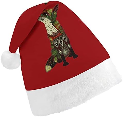 Çiçek Tilki Noel Şapka Kişiselleştirilmiş Santa Şapka Komik Noel Süslemeleri