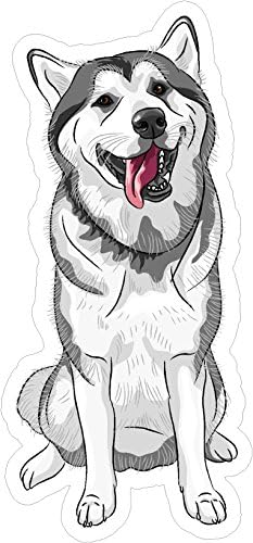 Köpek Sibirya Husky 7x3. 2 inç Adamın En İyi Arkadaşı Köpek Yavrusu Hayvan Amerika Birleşik Devletleri Murica Renkli