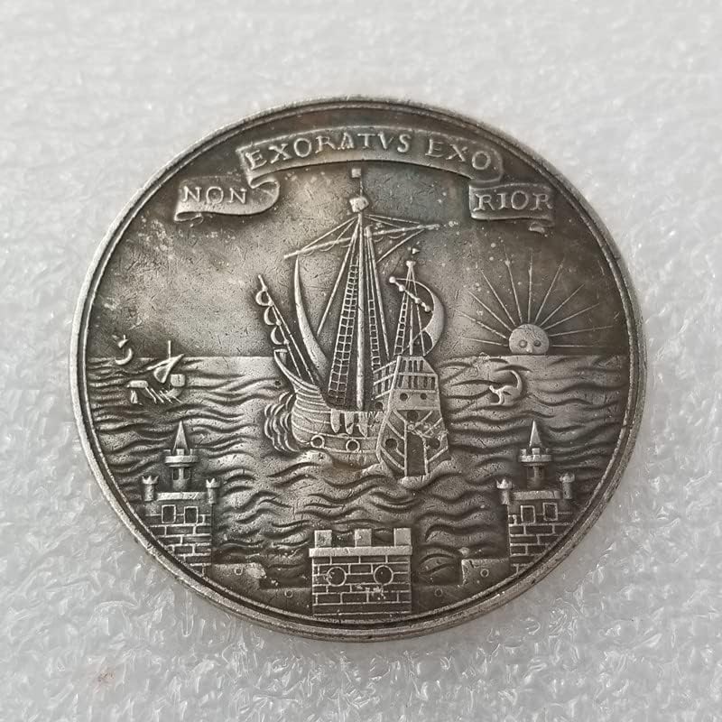 Antika El Sanatları İsveç Hatıra paraları Bakır Gümüş Kaplama Gümüş Dolar Gümüş Yuvarlak Yabancı Paralar Antika Koleksiyonu