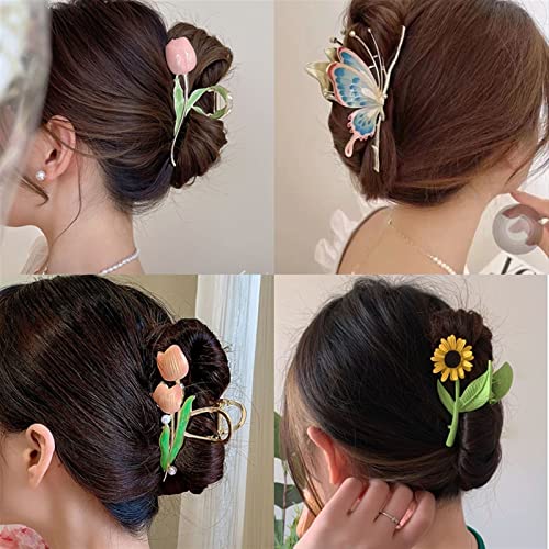 Saç tokası Çiçek Kadınlar için Geometrik saç tokası Saç Tokası saç aksesuarları Şapkalar Hairgrips Hediye Pençe saç