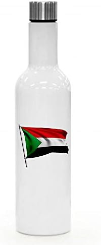 ExpressİtBest 25oz Yalıtımlı Şarap / Su Şişesi-Sudan Bayrağı (Sudan) - Birçok Seçenek