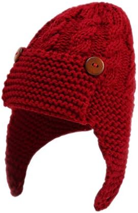 2022 Kış Erkek Şapka Bebek pamuklu kasket Kızlar için Boys Earflaps Sıcak örgü kışlık şapkalar Beyzbol Kapaklar