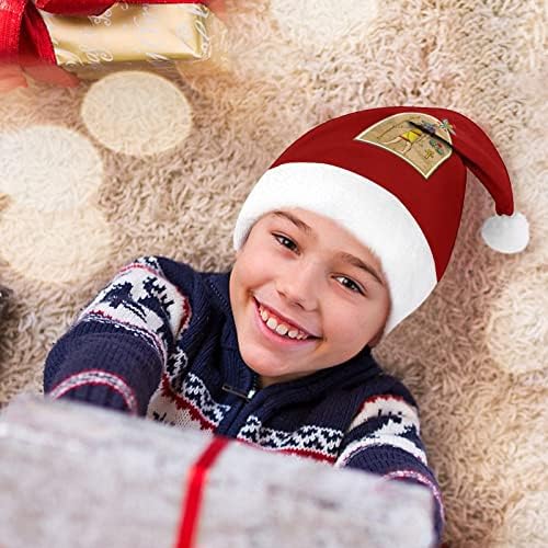 Mısır Tanrı Anubis Noel Şapka Yumuşak Peluş Santa Kap Komik Bere Noel Yeni Yıl Şenlikli Parti