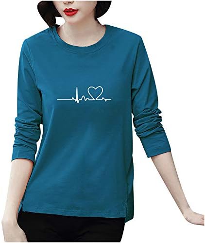 Yubnlvae Kare Boyun Kravat boya Hafif Artı Boyutu Tişörtü 2023 Yaz Moda Rahat Uzun Kollu T-Shirt Kadınlar için