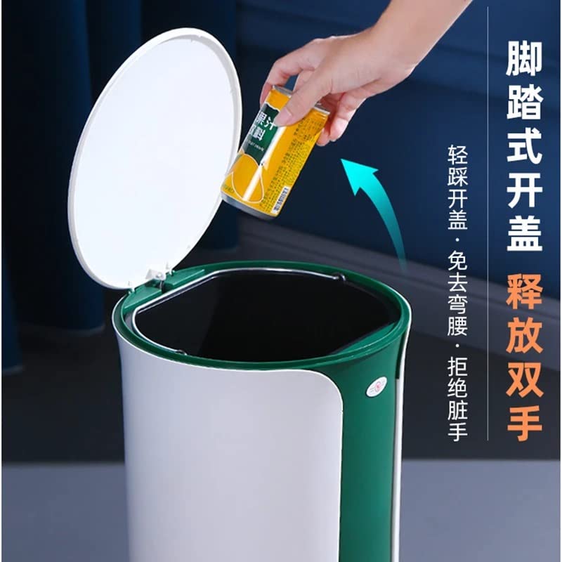 ZHAOLEI Banyo Mutfak çöp tenekesi Kutusu Fotoselli Pedallı Plastik Kapaklı Tuvalet Çöp Kovası Geri Dönüşüm çöp sepeti