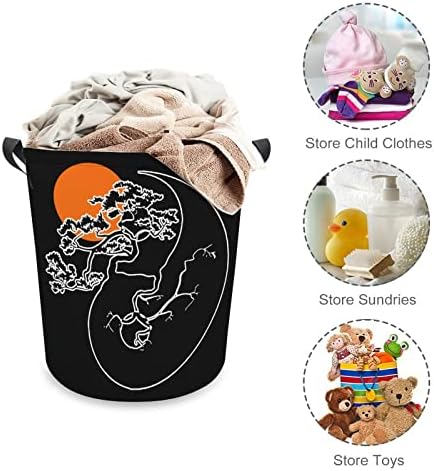 Bonsai Ağacı çamaşır sepeti Sepet Çanta Çamaşır Kutusu saklama çantası Katlanabilir Uzun Kolları ile