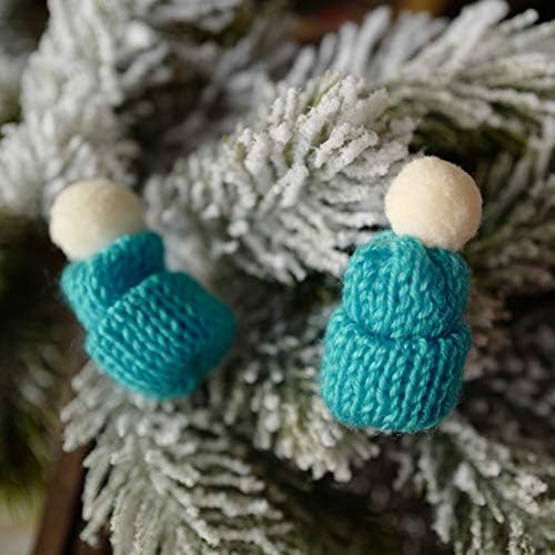 Amosfun 10 Adet Noel Süsleme Yün Şapka Kolye Ev Dekor (Çeşitli Stil) Noel Malzemeleri