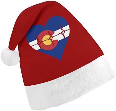 Aşk Colorado Kalp Atışı Peluş Noel Şapka Yaramaz ve Güzel Noel baba Şapkaları ile Peluş Ağız ve Konfor Astar noel