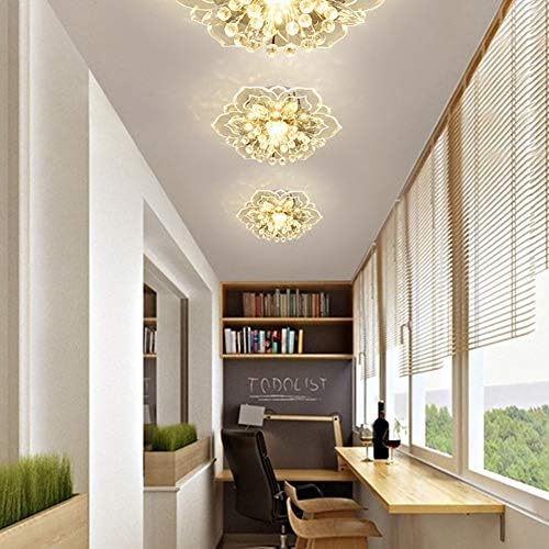 MJWDP LED Kristal cam tavan ışığı Çiçek Şekli Renkli Tavan lamba ışığı Otel için Oturma Odası Koridor Koridor (Renk