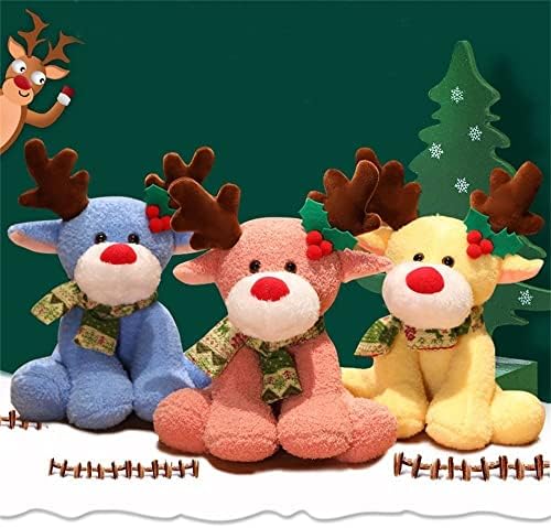 BYBYCD 32 cm Noel Geyik peluş oyuncaklar Uyku Yastık Doldurulmuş Oyuncaklar Yatak kanepe dekoru Yumuşak Yastık Geyik