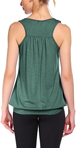 Beyove Racerback Tankı Üstleri Kadınlar için Yoga Atletik Egzersiz Üstleri Kolsuz Gevşek Fit Kas Gömlek Giyim 3 Paket
