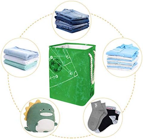 Inhomer Futbol Şablon Ücretsiz Kopya Uzay 300D Oxford PVC Su Geçirmez Giysi Engel Büyük çamaşır sepeti Battaniye Giyim