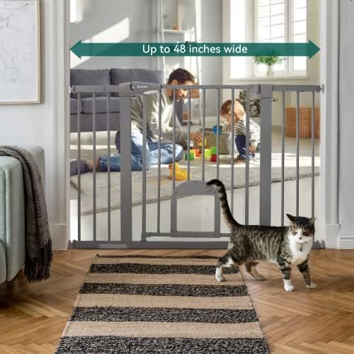 Babelio 29-48 Ayarlanabilir Kedi Kapılı Ekstra Geniş Bebek Kapısı, Ev için Kolay Kurulum Basıncı / Donanıma Monte