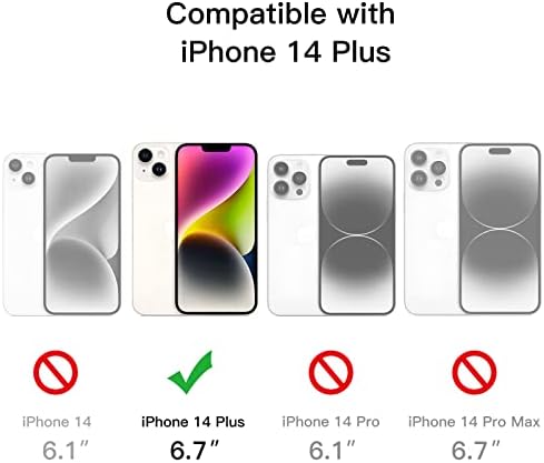 JETech Yükseltilmiş İnce (0.85 mm İnce) iPhone için kılıf 14 Artı 6.7 İnç, Kamera Lens Kapağı Tam Koruma, Slim Fit