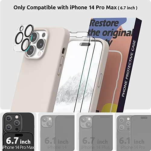 SURPHY (4'ü 1 arada iPhone 14 Pro Max Kılıf için Tasarlandı MagSafe ile Uyumlu (6,7 inç, 2022), 2'li Paket Ekran Koruyucu