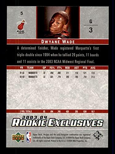 Dwyane Wade Çaylak Kartı 2003-04 Üst Güverte Çaylak Ayrıcalıkları 5