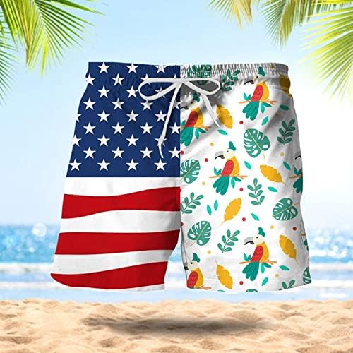HSSDH Amerikan Bayrağı Kurulu Şort Erkekler Uzun, erkek Amerikan Bayrağı Yüzmek Mayo Baskı 4th Temmuz Vatansever Plaj