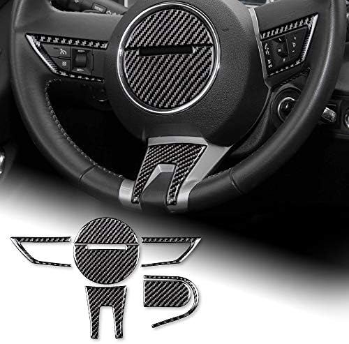 HAVA hızı Karbon Fiber Araba direksiyon Düğmesi Sticker İç Trim Çıkartması ile Uyumlu Chevrolet Camaro 2010 2011 Aksesuarları