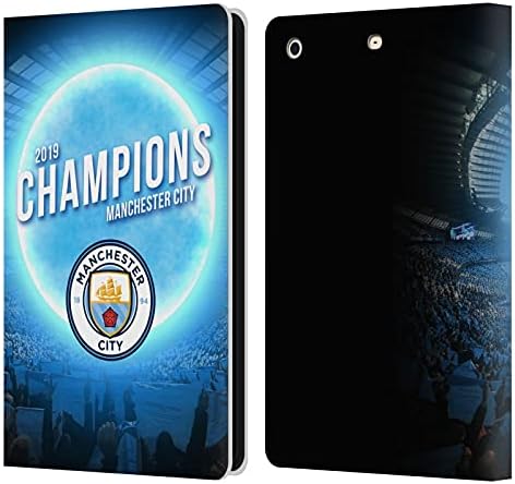 Kafa Çantası Tasarımları Resmi Lisanslı Manchester City Man City FC Mavi Ay 2019 Şampiyonlar Deri Kitap Cüzdan Kılıf