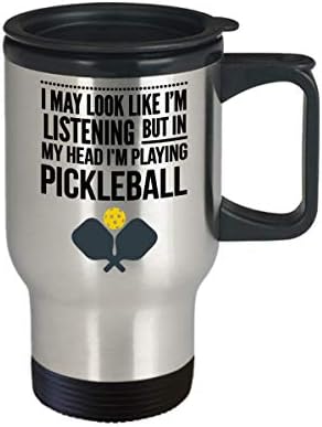Pickleball Seyahat Kupa Erkek Arkadaşı için Hediyeler Pickleball Oyuncuları için Komik Kahve Kupaları çay bardağı