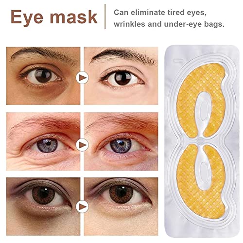 Göz Altı Maskeleri, Kollajen Göz Maskesi, Kabarık Gözler için Altın Göz Yamaları 10 Çift, Koyu Halkalar ve Şişlikler
