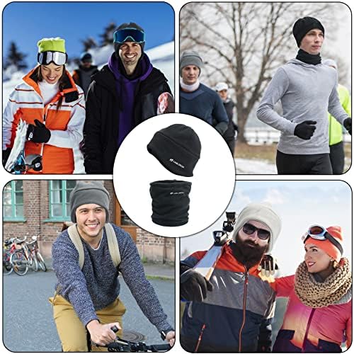 Erkek Kış Şapka Eşarp ile-Bisiklet, Koşu, Kayak Sıcak ve Kalın Kış Bere Kap, Rüzgar Geçirmez Kafatası Hımbıl Earmuffs