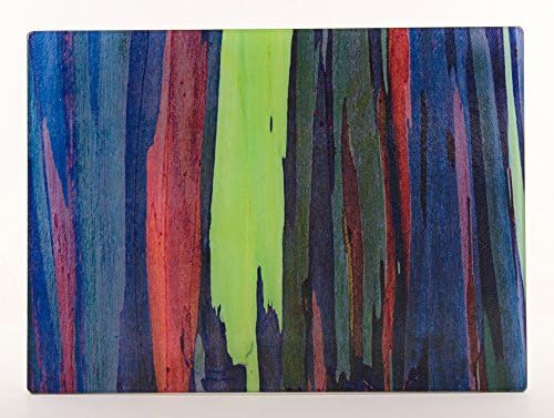 McAulay Sanat Cam Kesme Tahtası Gökkuşağı Okaliptüs Kabuğu 11.25 x 7.87