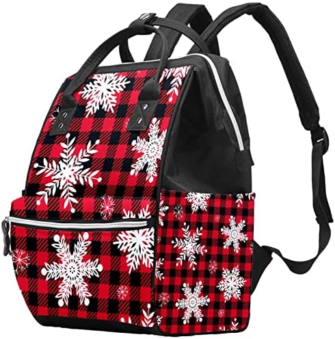 Noel Ağacı Yıldız ve Kar Taneleri bebek bezi çantası Sırt Çantası Bebek Bezi Değiştirme Çantaları Çok Fonksiyonlu