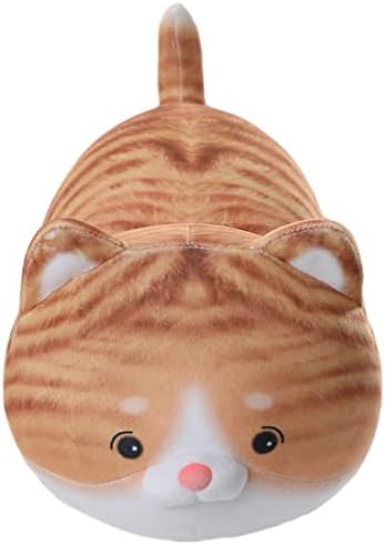 Şişman Tekir Yavru Peluş Turuncu Şerit Kedi Oyuncak Yastık Yumuşak Tombul Kitty Dolması Anime Kedi Bebek Sarılma Yastık