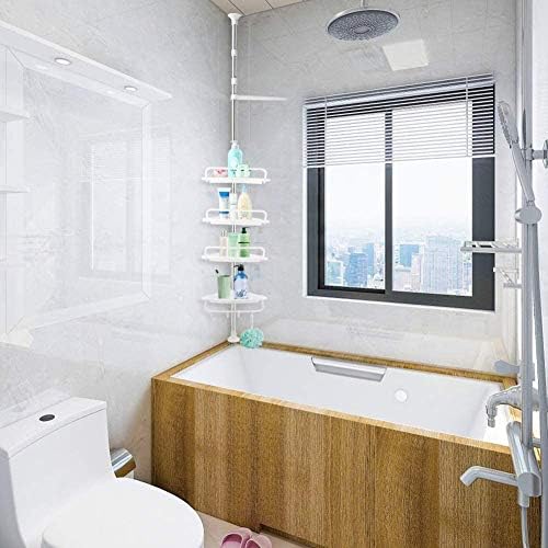 Banyo Duş Depolama Sabit Gergi Direği duş rafı Gergi Direği Depolama Rafları, Paslanmaz Çelik Çubuk, Şampuan Sabun