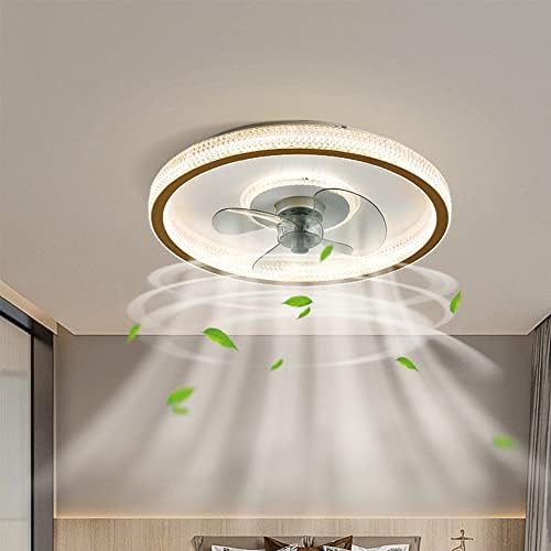CATA-MEDİCA İskandinav Sanat Tavan Vantilatörü ışıkları Fanlı 36W LED ışık 19,7 inç Gömme Montajlı Tavan Vantilatörü